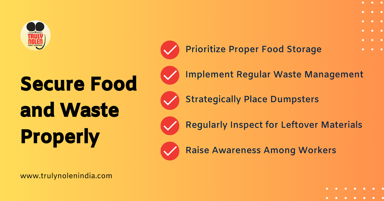 Secure Food and Waste Properly