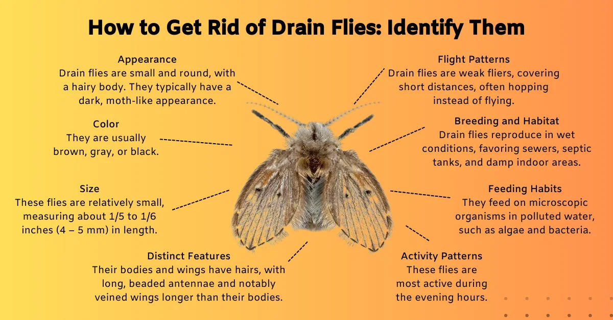 How to Get Rid of Drain Flies Identify Them